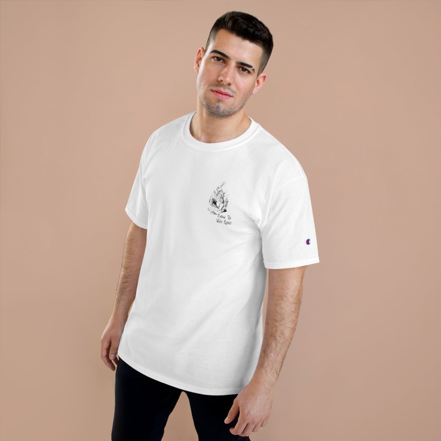 Alice in Wonderland / Matrix / White Rabbit Champion T-Shirt