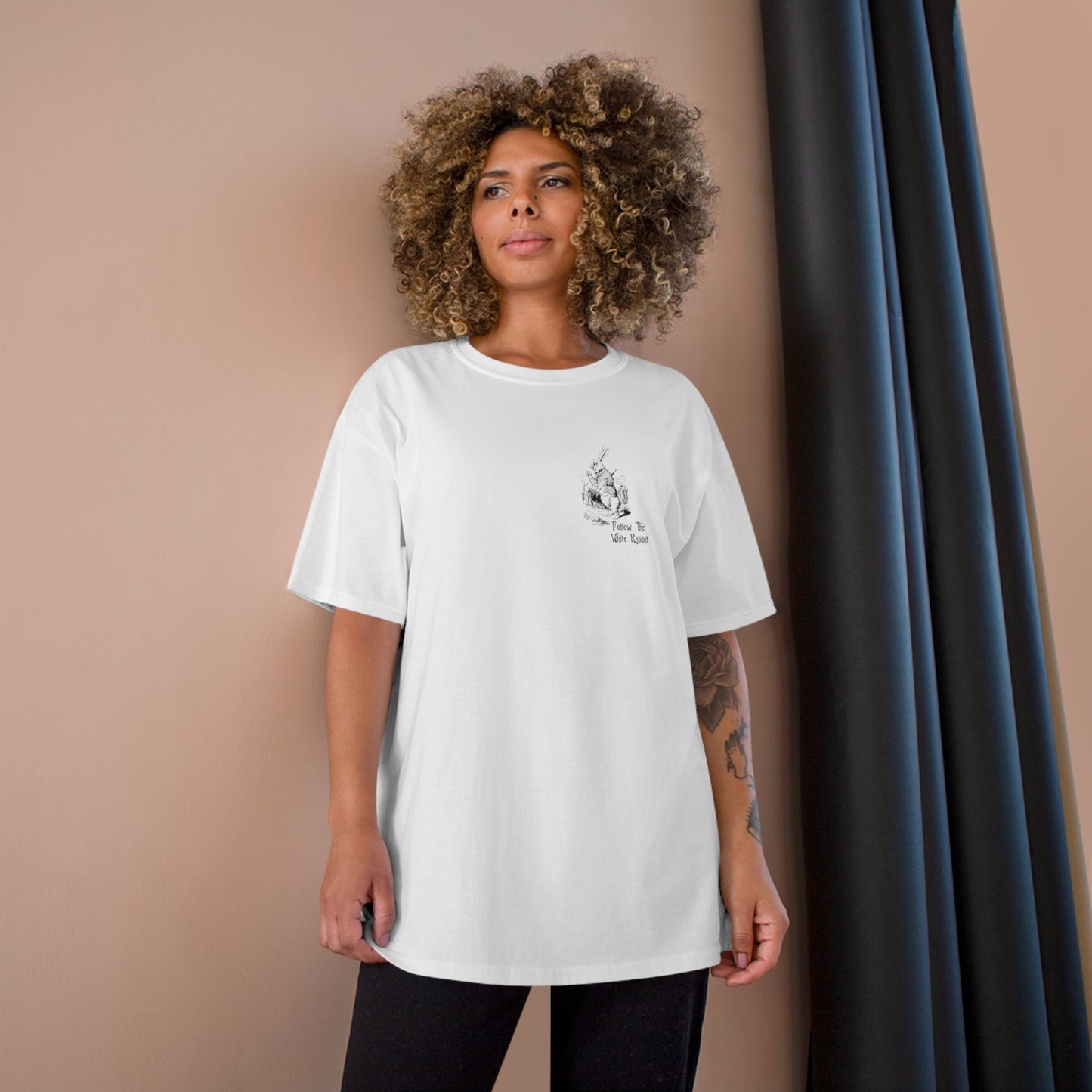 Alice in Wonderland / Matrix / White Rabbit Champion T-Shirt